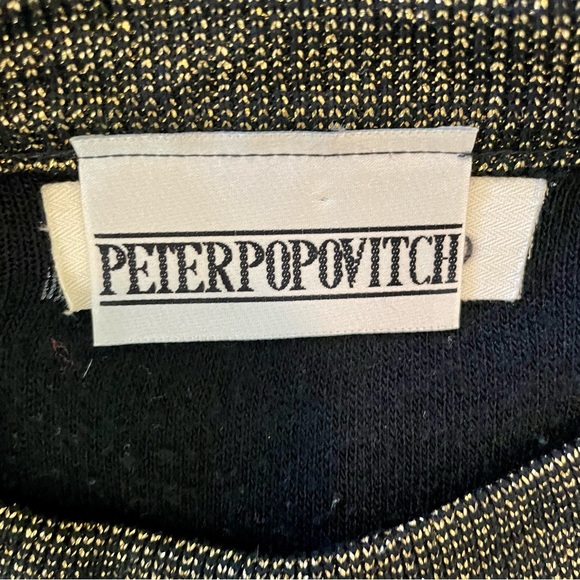 Vintage 90s Metallic Tunic Sweater - Picture 4 of 4